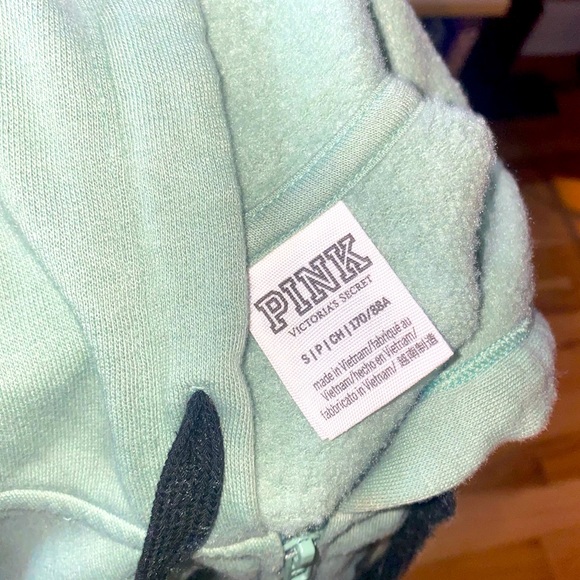 Dark Mint VS PINK Everyday Zip Up Hoodie💚 - Picture 3 of 5